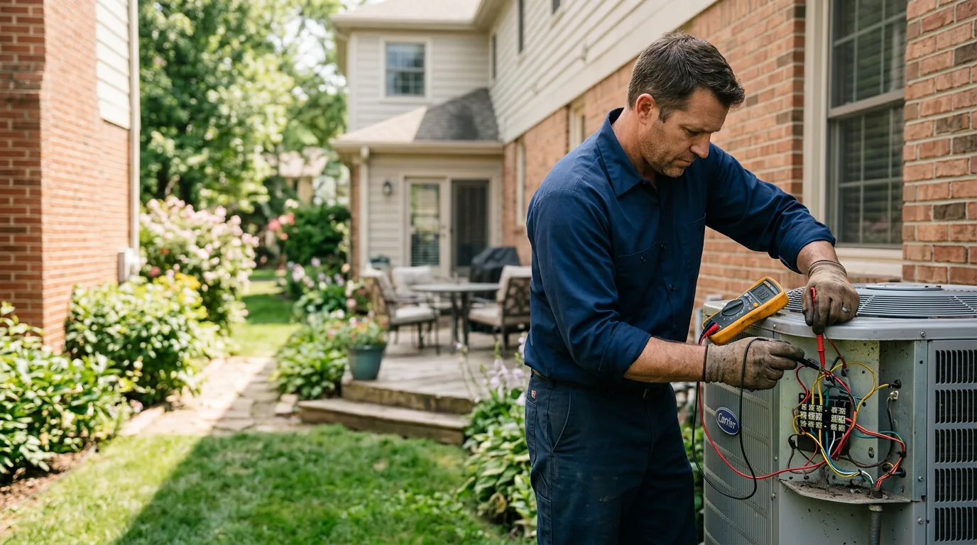 HVAC technician working near Weston, FL